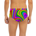 Abstract Neon Trippy Print Men's Briefs