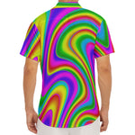 Abstract Neon Trippy Print Men's Deep V-Neck Shirt