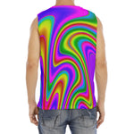 Abstract Neon Trippy Print Men's Fitness Tank Top