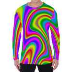 Abstract Neon Trippy Print Men's Long Sleeve T-Shirt