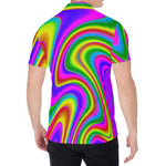 Abstract Neon Trippy Print Men's Shirt