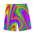 Abstract Neon Trippy Print Men's Sports Shorts