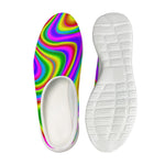 Abstract Neon Trippy Print Mesh Casual Shoes