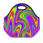 Abstract Neon Trippy Print Neoprene Lunch Bag