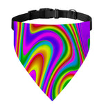 Abstract Neon Trippy Print Over The Collar Dog Bandana