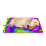 Abstract Neon Trippy Print Pet Cooling Mat Cover