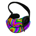 Abstract Neon Trippy Print Pet Sling Carrier