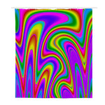 Abstract Neon Trippy Print Polyester Shower Curtain