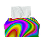 Abstract Neon Trippy Print Rectangle Tissue Box Cover
