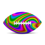 Abstract Neon Trippy Print Rugby Ball