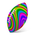 Abstract Neon Trippy Print Rugby Ball