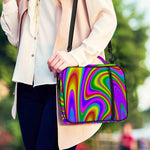 Abstract Neon Trippy Print Shoulder Strap Bible Bag