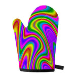 Abstract Neon Trippy Print Single Oven Mitt