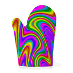 Abstract Neon Trippy Print Single Oven Mitt