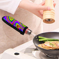 Abstract Neon Trippy Print Skillet Handle Cover