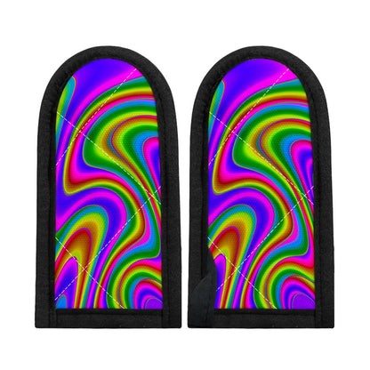 Abstract Neon Trippy Print Skillet Handle Cover