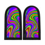 Abstract Neon Trippy Print Skillet Handle Cover