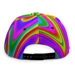 Abstract Neon Trippy Print Snapback Cap