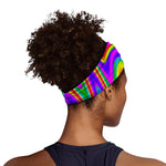 Abstract Neon Trippy Print Sports Headband