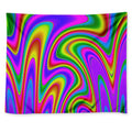 Abstract Neon Trippy Print Tapestry