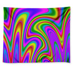Abstract Neon Trippy Print Tapestry