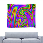 Abstract Neon Trippy Print Tapestry