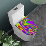 Abstract Neon Trippy Print Toilet Lid Cover