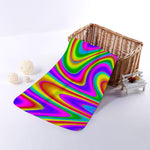 Abstract Neon Trippy Print Towel