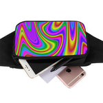 Abstract Neon Trippy Print Waist Bag