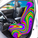 Abstract Neon Trippy Print Waterproof Car Seat Cover