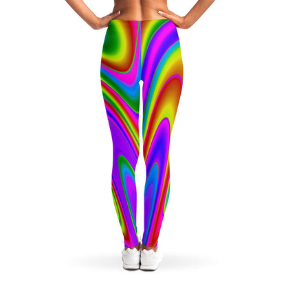 Abstract Neon Trippy Print Women's Leggings