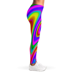 Abstract Neon Trippy Print Women's Leggings