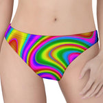 Abstract Neon Trippy Print Women's Thong