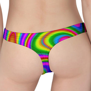 Abstract Neon Trippy Print Women's Thong