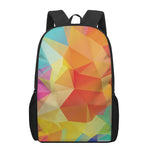 Abstract Polygonal Geometric Print 17 Inch Backpack