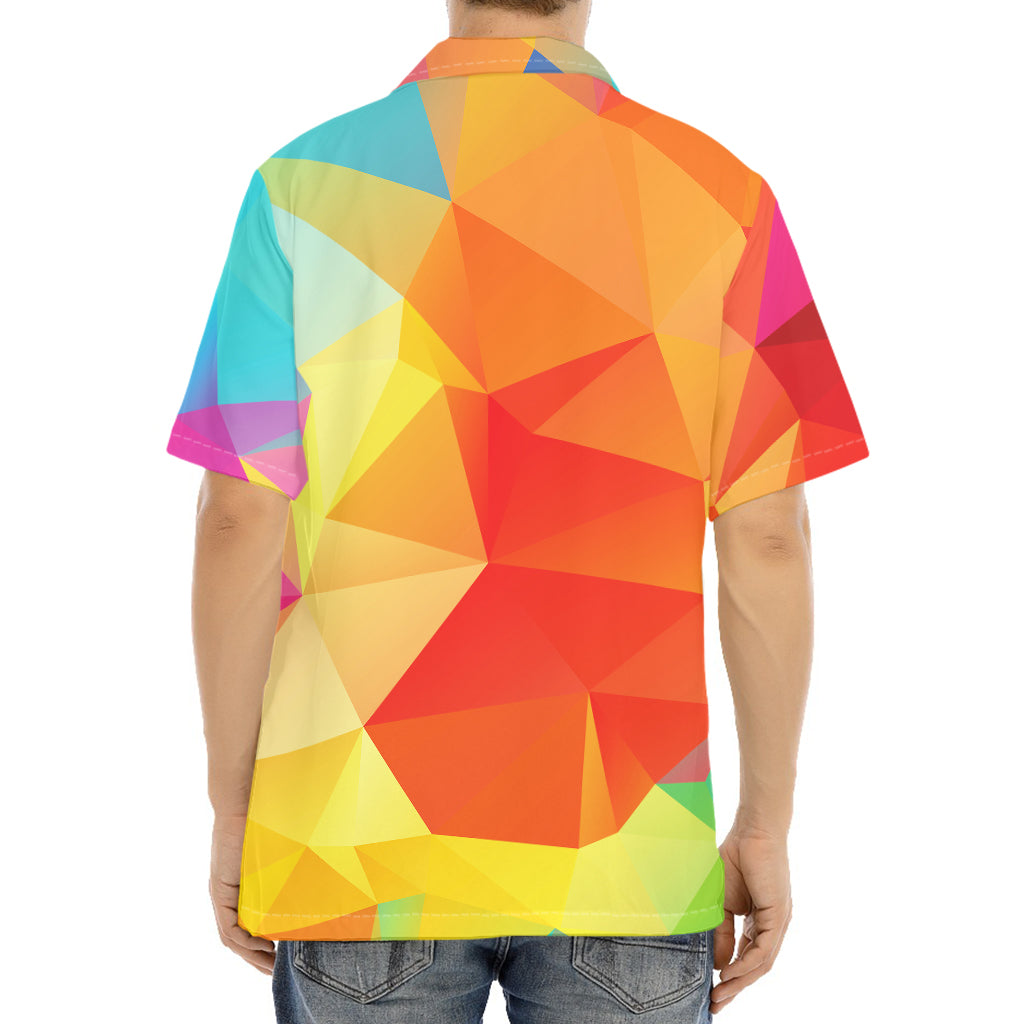 Abstract Polygonal Geometric Print Aloha Shirt