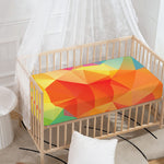 Abstract Polygonal Geometric Print Baby Crib Sheet