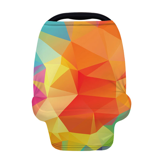Abstract Polygonal Geometric Print Baby Seat Cover
