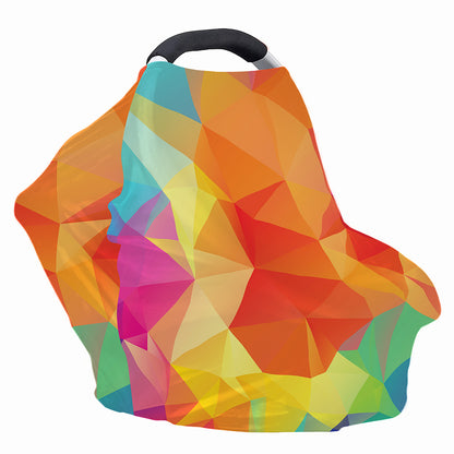 Abstract Polygonal Geometric Print Baby Seat Cover