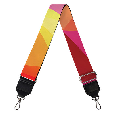 Abstract Polygonal Geometric Print Bag Strap