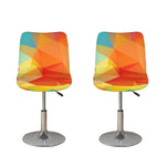 Abstract Polygonal Geometric Print Bar Stool Covers