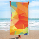 Abstract Polygonal Geometric Print Beach Towel