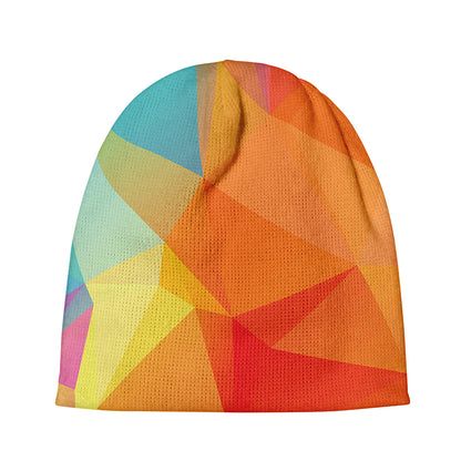 Abstract Polygonal Geometric Print Beanie
