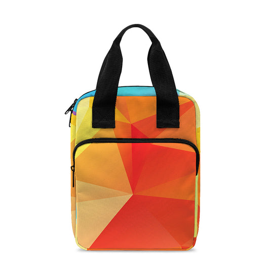 Abstract Polygonal Geometric Print Bible Tote Bag