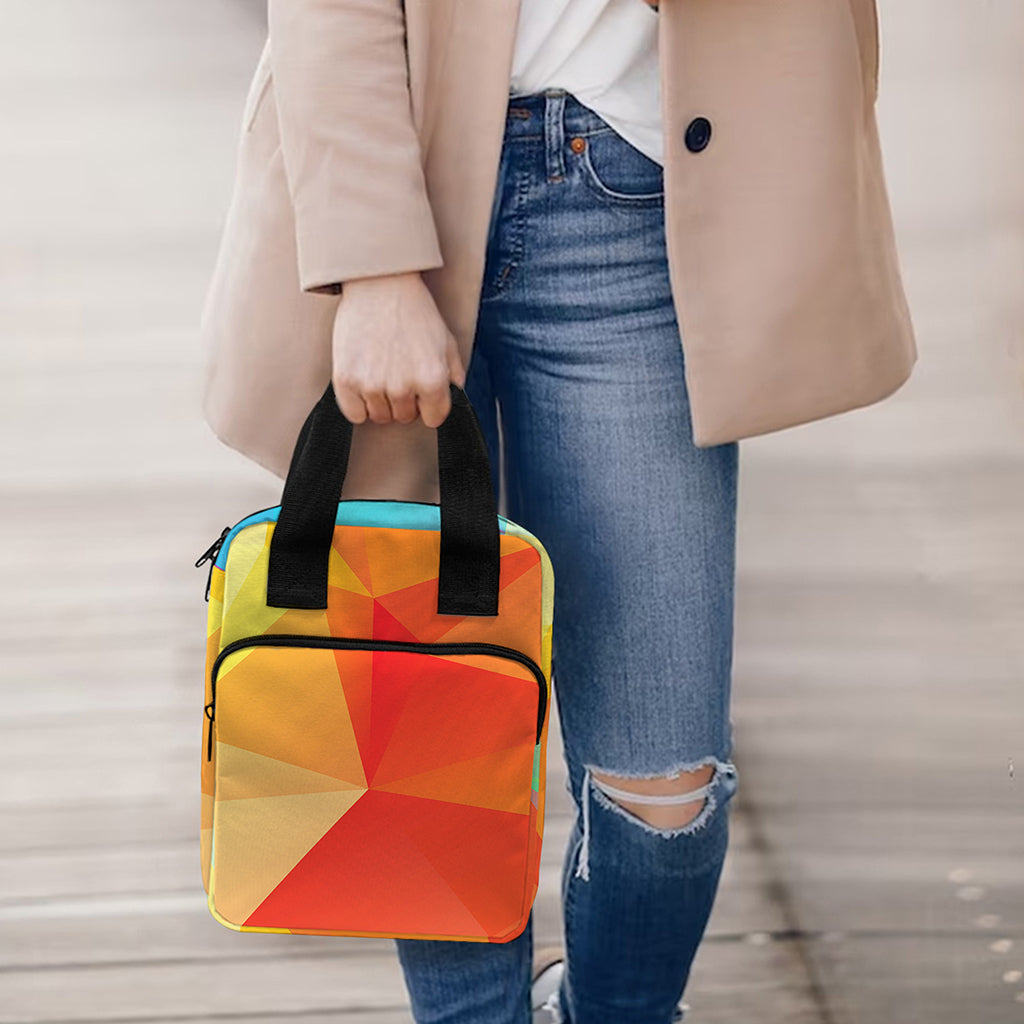 Abstract Polygonal Geometric Print Bible Tote Bag