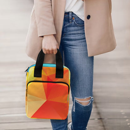 Abstract Polygonal Geometric Print Bible Tote Bag