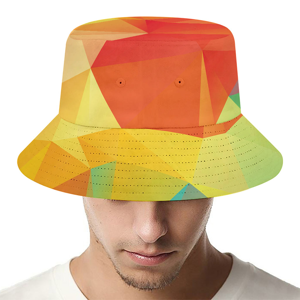 Abstract Polygonal Geometric Print Bucket Hat