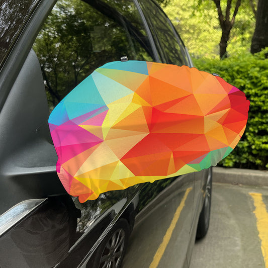 Abstract Polygonal Geometric Print Car Side Mirror Covers