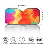 Abstract Polygonal Geometric Print Car Windshield Sun Shade