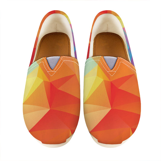 Abstract Polygonal Geometric Print Casual Shoes